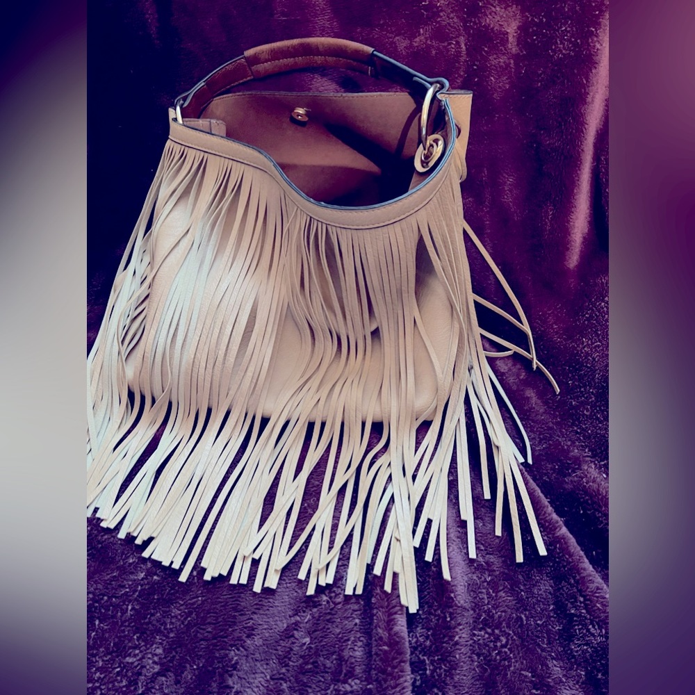 Fringe hobo bag